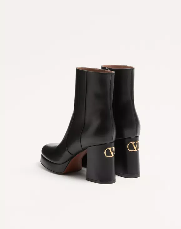 Valentino Fawcette Platform Ankle Boot In Calfskin 90Mm - Image 4